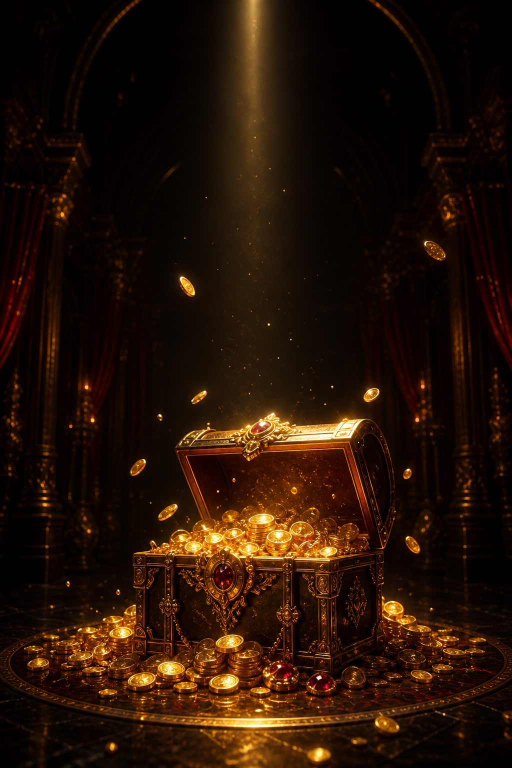 Golden treasure chest game